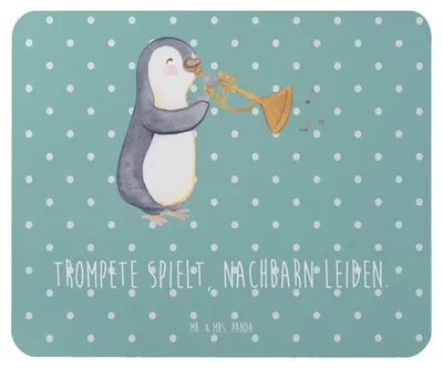 Produktbild von Mr. & Mrs. Panda Mousepad Trompete Freude - Meeresbrise - Geschenk, Mouse Pad, Musikerleben, Lernen, mousematte, Nachbarschaft, jazzig, Instrument, Blasinstrumente, Musik