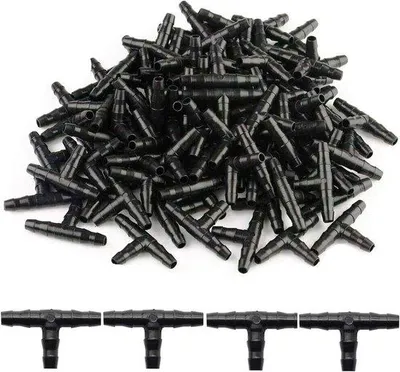 Image de Raccord en PVC pour tuyaux d'arrosage destinés aux systèmes d'évacuation des eaux pluviales - Lot de 100 raccords en PVC pour tuyaux d'arrosage, destinés à l'économie d'eau et à l'irrigation