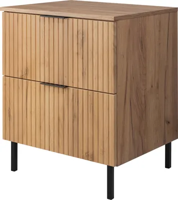 Immagine prodotto di Mobile da bagno, rovere artigianale + maniglia nera, 60 x 77 x 46 cm