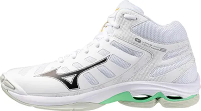 Immagine prodotto di Mizuno Wave Voltage 2 Mid - bianco/nero/smeraldo ghiacciato, dimensioni: 9.5