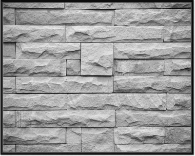 Produktbild von Wallario Wandbild Steinwand grau, Größe: 40,30 x 50,30 cm, Poster mit schwarzem Aluminiumrahmen