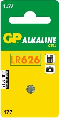 Immagine prodotto di Batteria alcalina a bottone GP 177F (LR626), 10 pezzi, B3177G