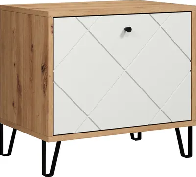 A product shot of a bedside table or small cabinet.