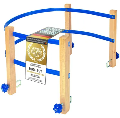 Productafbeelding van Houten slee met rugleuning - Opvouwbare kinderslee 110 cm - Beukenhout - Davos slee