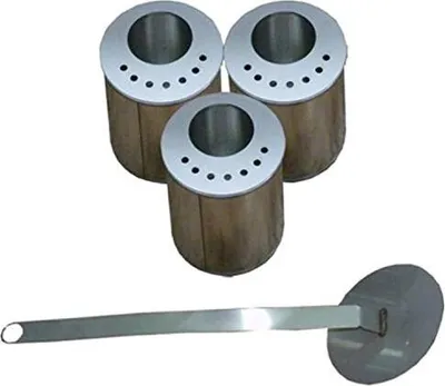 Produktbild von 3 Dosen + 3 Sparplatten + Feuerstopper Gelkamin Kamin Weißblechdose Brennbehälter