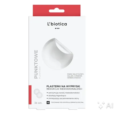 Obrázok produktu pre L'biotica Punktowe plasterki na wypryski, 36 sztuk