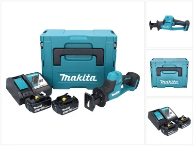 Produktbild von Makita DJR 189 RFJ Akku Reciprosäge Säbelsäge 18 V Brushless + 2x Akku 3,0 Ah + Ladegerät + Makpac