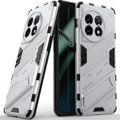 Produktbild von Armor Hülle für OnePlus 11 5G, Hybrid PC TPU Bumper Stoßfestes Schutzhülle mit Standfunktion Orange