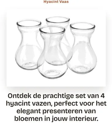 Image de Ensemble de 4 pots en verre transparent, de forme tulipe, pour plantes. Vases décoratifs de haute qualité, dimensions : 14 x 8 cm. Idéal pour les fleurs