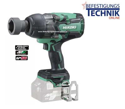 A HiKOKI cordless impact wrench with battery attached, shown against a white background.
