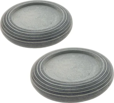 Zdjęcie produktu dla PTMD - Świecznik na świece filarowe - Steatyt - Ø 12 x 2,5 cm - 2 szt