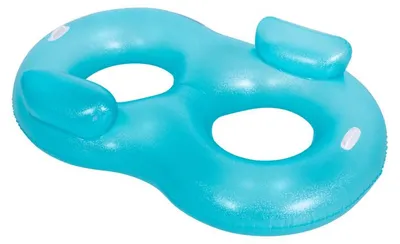 Image de SunClub Fauteuil double anneau de natation 188x117 cm, bleu