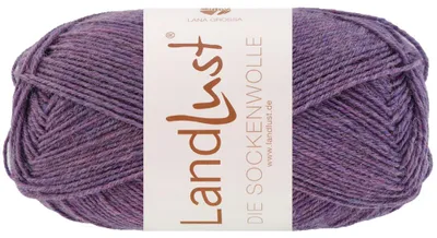 Produktbild von Lana Grossa - Landlust die Sockenwolle 50g Mélange 1601 dunkelviolett meliert