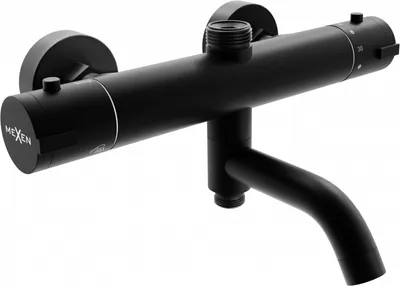 Produktbild von Mexen Kai Thermostat-Wannen-/Duschbatterie, Schwarz - 77900-70