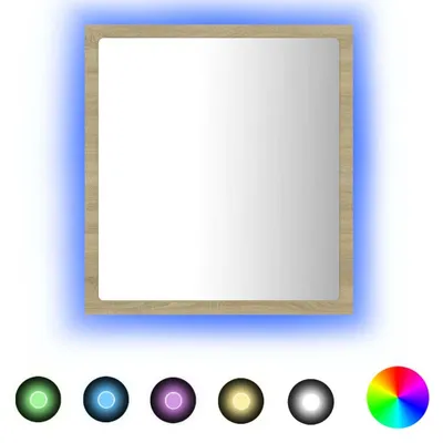 Obrázek produktu pro vidaXL LED koupelnové zrcadlo Sonoma Oak 40x8,5x37 cm Akryl
