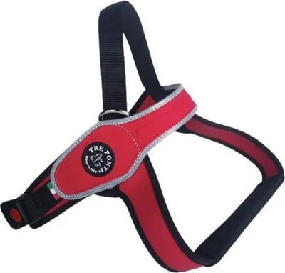 Image de Harnais pour chien Tre Ponti PRIMO Classic Silver bord réfléchissant, couleur : rouge, taille : M