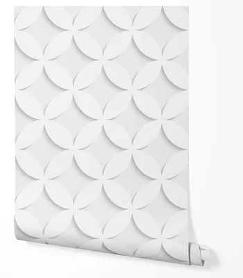 Produktbild von Selbstklebende Tapete Möbelfolie 3D Kreise Weiß Modern Wandtapete Wohnzimmer Schlafzimmer Flur Minimalistisch Geometrisch Muster Struktur Optik Skandinavisch 5m x 0,5m