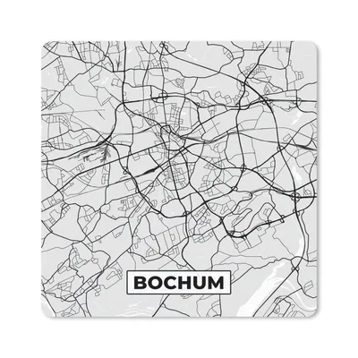 Produktbild von MuchoWow® Mauspad Mousepad Bochum - Deutschland - Karte - Stadtplan 20x20 cm - Mousepads - Maus Mat - Pad - Mausunterlage - Desk Mat - Bureauartikeln
