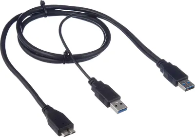 Zdjęcie produktu dla LogiLink USB 3.0 Y, 1m, 1 m, USB A, Micro-USB B, USB 3.2 Gen 1 (3.1 Gen 1), Męska/Męska, Czarny