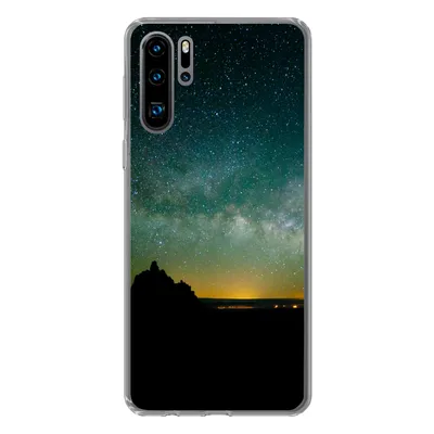 Produktbild von MuchoWow® Handyhülle Schutzhülle Hülle für Huawei P30 Pro Universum - Sternenhimmel - Grün - Jungen - Mädchen - Kinder Silikon Softcase Handy Hülle - Schutzdeckel