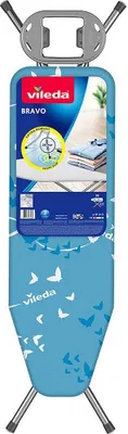 Produktbild von Bügeltisch Vileda Bravo Blue Steel 120 x 38 cm Geometrisch