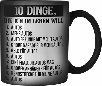 Produktbild von Trendation - Tuner Auto Farbwechsel Zauber-Tasse Geschenke Autotuner Geschenkidee Autoliebhaber Farbwechsel Zauber-Tasse für Männer Autofan Karabiner Farbwechsel Zauber-Tasse Edelstahl (Schwarz)