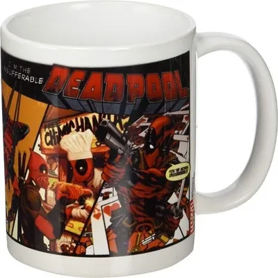 Image de Deadpool - Tasse à café "Insuffisable", bande dessinée PM1760 (taille unique) (Blanc/Rouge/Noir)