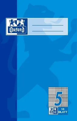 Image de 15x OXFORD 100050368 cahier d'écolier DIN A5 linéature 5/5 mm quadrillé 16 feuilles