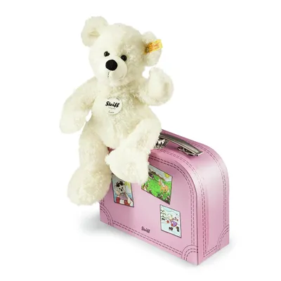 Obrázok produktu pre Steiff - Plyšoví medvedíci - Plyšoví medvedíci pre deti - Plyšový medvedík Lotte v kufríku, biely, 28cm
