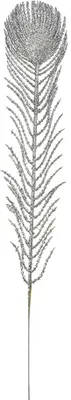 Produktbild von Clayre & Eef Dekoration Feder 7x42 cm Silberfarbig Kunststoff