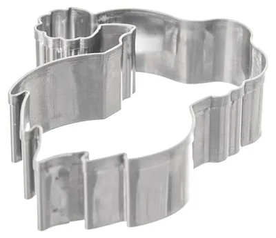 Image de Emporte-pièce en forme de Père Noël pour biscuits - Moule à biscuits - Acier inoxydable - 7 cm - 1 pièce - Argenté