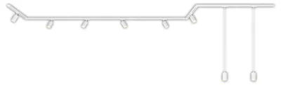 Immagine prodotto di Sistema a binario Briloner Rail, set completo, 6 faretti GU10, 2 pendenti GU10, orientabili, 3 connettori angolari, bianco, 5,25 m