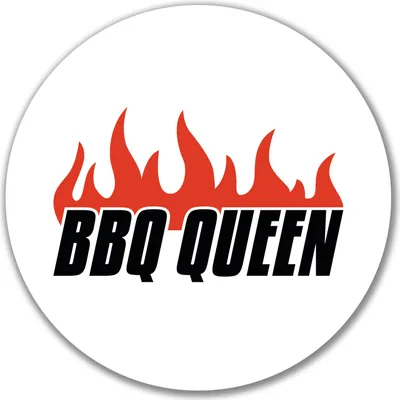 Produktbild von Huuraa Aufkleber BBQ Queen Flammen 10cm rund Sticker Geschenkidee