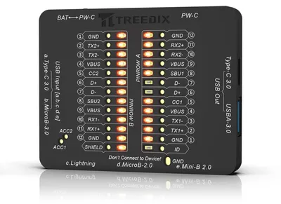 Productafbeelding van USB C kabeltester, datakabeltester voor verschillende USB-typen met ledcontrole