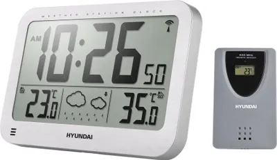 Obrázok produktu pre Hyundai WS 2331, Biela, Vnútorný teplomer, Vonkajší teplomer, Teplomer, Teplomer, 0 - 50 °C, -20 - 50 °C