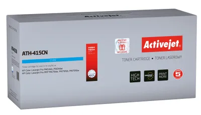 Produktbild von Activejet ATH-415CN Toner (Ersatz für HP 415A W2031A; Supreme; 2100 Seiten; blau) mit Chip