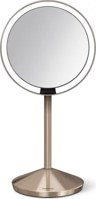 Image de simplehuman miroir à capteur 12 cm miroir cosmétique sur pied miroir rose doré ST3010