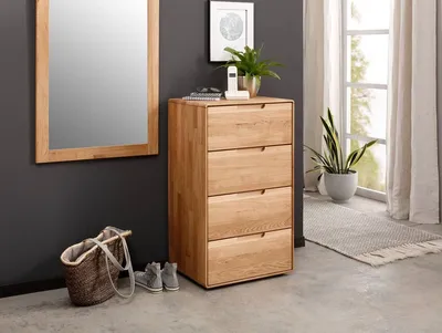 Produktbild von Kommode 51x91cm "Kent" Wildeiche massiv 4SK