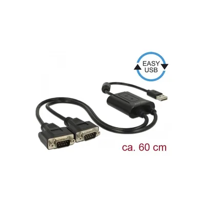 Image de Adaptateur Delock USB 2.0 vers 2 ports série RS-232