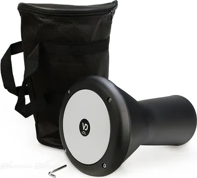 Zdjęcie produktu dla Orientalny mały bęben perkusyjny darbuka odlew aluminiowy czarny matowy