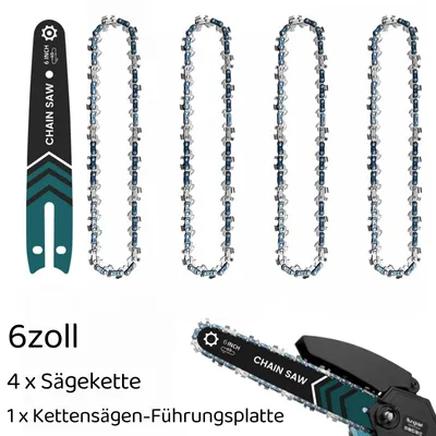 Produktbild von Kettensäge Sägekette & Führungsschiene Set 6/8 Zoll für Mini Elektrokettensäge