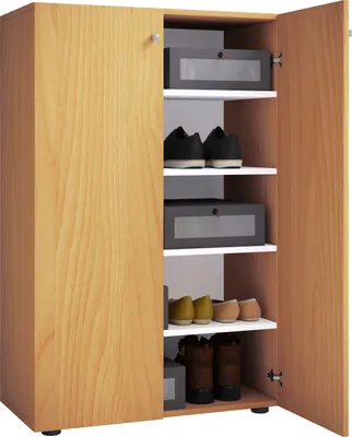 Produktbild von LonaXL Schuhschrank 2 Türen Buche Nachbildung.