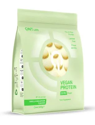 Zdjęcie produktu dla QNT Vegan Protein - 500g saszetka Vanilla Macaron