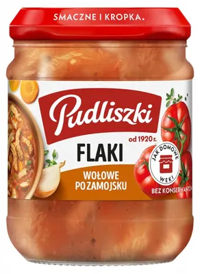 Zdjęcie produktu dla Pudliszki Flaki wołowe po zamojsku 450g