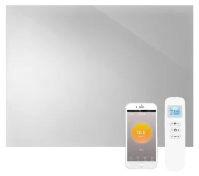 Obrázok produktu pre Zrkadlový infračervený panel InfraTherm MIRROR 320 W, sálavé kúrenie s vykurovacou plochou až 6 m², rozmery 60 × 60 cm, WiFi termostat, ideálne do kúpeľne, praktické spojenie zrkadla a kúrenia, ovládanie pomocou diaľkového ovládača alebo mobilného telefónu