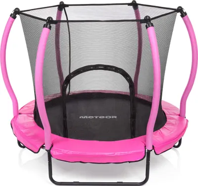 Produktbild von Meteor Kindertrampolin TRP-70 mit Netz Ø140 cm – Indoor & Outdoor – bis 50 kg – mit Reißverschluss & Schaumstoffschutz