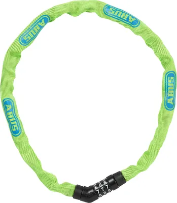 Produktbild von ABUS Kettenschloss Steel-O-Chain 4804C – Zahlenschloss aus Spezialstahl – ABUS-Sicherheitslevel 3 – 75 cm – Gelb/Grün