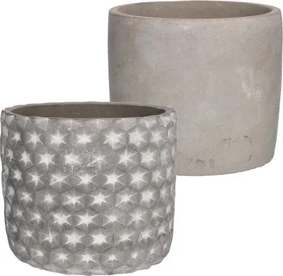 Produktbild von Keramik-Blumenpflanzersatz 13 x 12 cm - dekorativer Beton - Pflanzen Blumen - Rol geschmeidig
