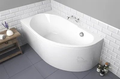 Produktbild von ECOLAM Badewanne Eckbadewanne Eckwanne Wanne Acryl Mi-Polimat 140x70 LINKS Schürze Füße Silikon Ablaufgarnitur GRATIS