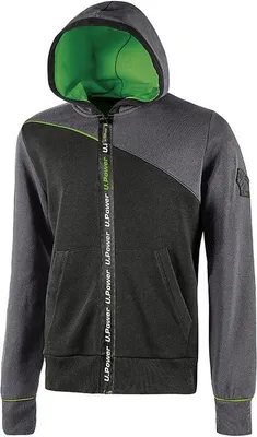 Produktbild von U-Power Hoody-Sweatshirt-Jacke Jupiter Lady, Farbe:asphalt grey, Größe:S
